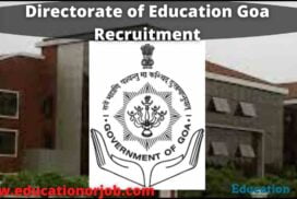 Directorate of Education Goa Recruitment